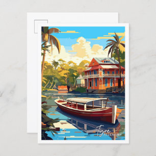 Tigre Argentina Travel Vintag Illustration Postkarte