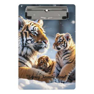 "Tigress and Cubs in Bliss" Mini Klemmbrett