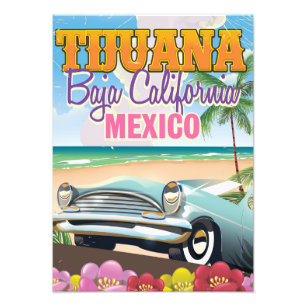 Tijuana Baja California Mexiko Reiseplakat Fotodruck