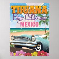 Tijuana Baja California Mexiko Reiseplakat