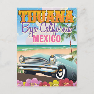 Tijuana Baja California Mexiko Reiseplakat Postkarte