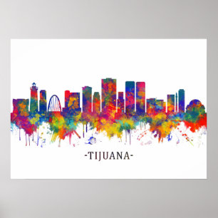 Tijuana Mexico Skyline Poster