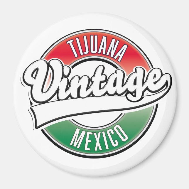 Tijuana mexico Vintages Logo. Magnet (Vorne)