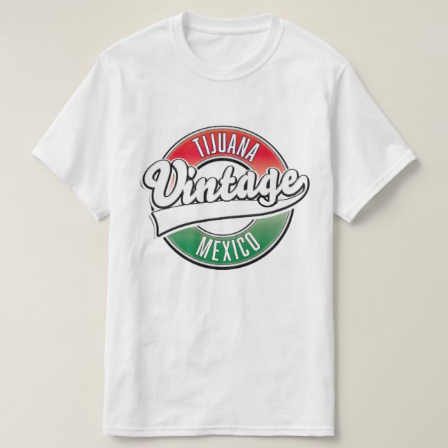 Tijuana mexico Vintages Logo. T-Shirt (Design vorne)