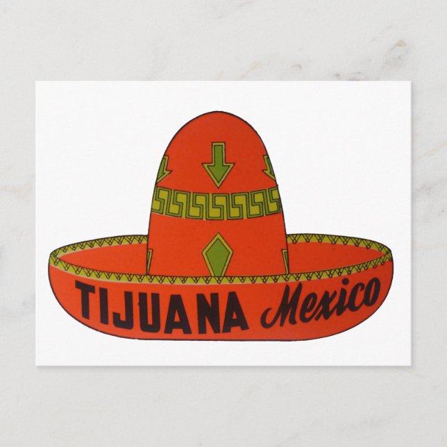 Tijuana Reiseaufkleber Postkarte (Vorderseite)