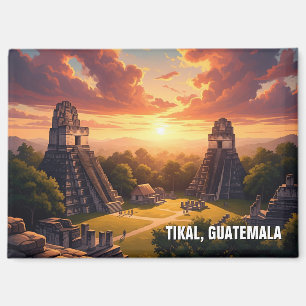 Tikal Guatemala Sonnenuntergang Magnet