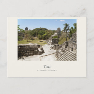 Tikal-Maya-Ruinen auf der Großen Plaza Postkarte