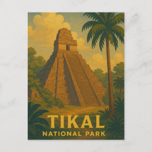 Tikal National Park Guatemala Reise Postkarte