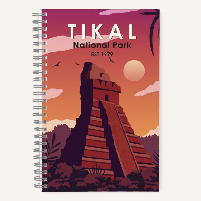 Tikal Nationalpark Guatemala Vintag Notizbuch (Vorderseite)