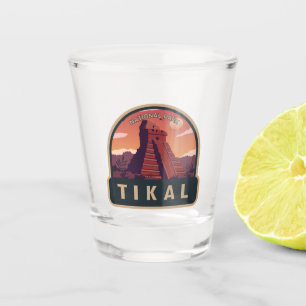 Tikal Nationalpark Guatemala Vintag Schnapsglas
