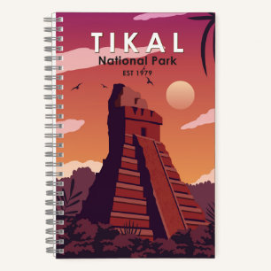Tikal Nationalpark Guatemala Vintage Notizbuch
