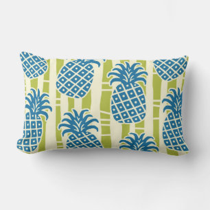 Tiki-Ananas-Bambus-Streifen-Muster Lendenkissen