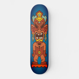 Tiki Angry Rotting Teeth Totem Skateboard
