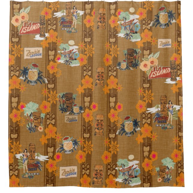 Tiki Bad-Duschvorhang Duschvorhang (Vorderseite)