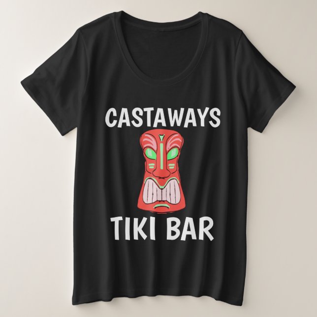 TIKI BAR CASTAWAYS Dark T - Shirt (Design vorne)