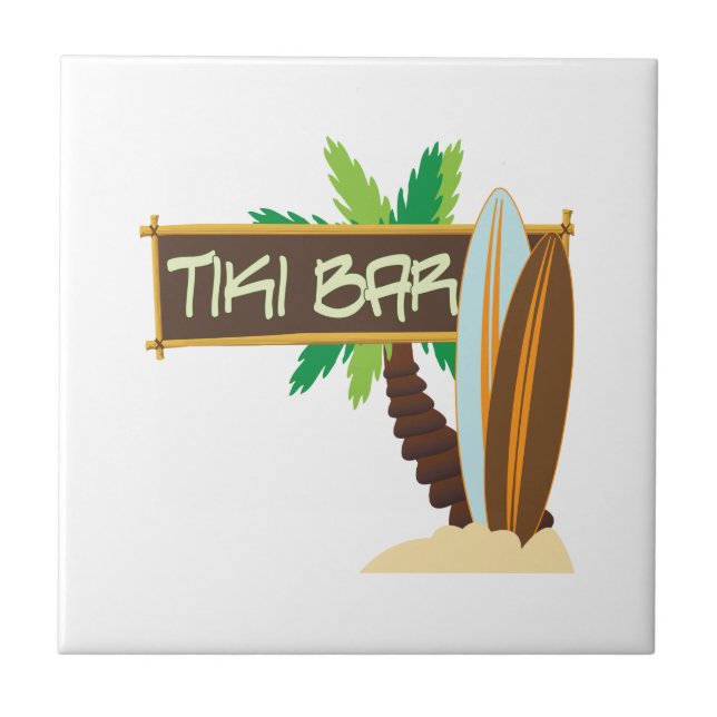 Tiki-Bar Fliese (Vorderseite)