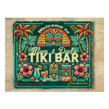 Tiki Bar Glossy Poster