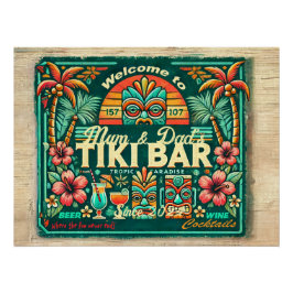 Tiki Bar Glossy Poster