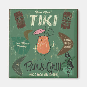 Tiki Bar&Grill Cocktail-Magnet Magnet