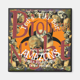 Tiki-Bar-Party mit den Amazonen auf den Wattfläche Magnet