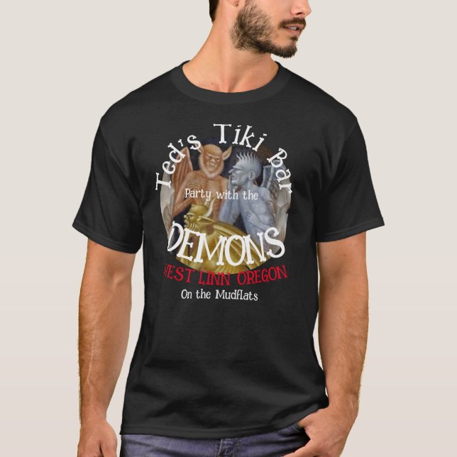 Tiki Bar Party mit den Dämonen auf den Mudflats T-Shirt (Vorderseite)