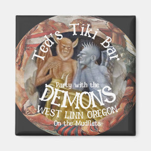 Tiki-Bar-Party mit den Dämonen auf den Wattflächen Magnet