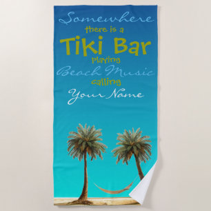 Tiki Bar Plush Extra Grosses Badetuch