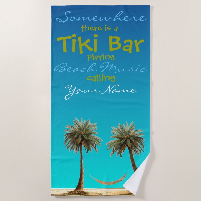 Tiki Bar Plush Extra Grosses Badetuch (Vorderseite)