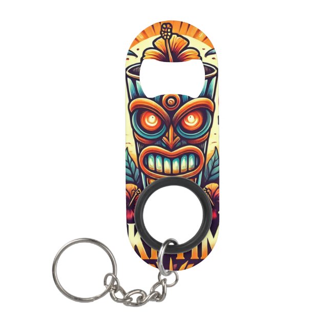 Tiki Bar Stainless Steel Bottle Opener Mini Flaschenöffner (Vorderseite)
