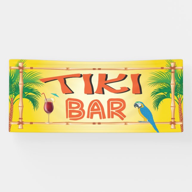 Tiki Bar tropisches Beach Party Banner (Horizontal)