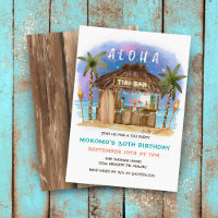 Tiki Beach Bar Moon Stars Tropischer Geburtstag