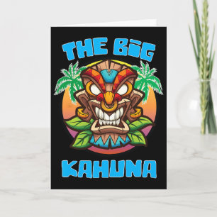 Tiki Big Kahuna Lustiger Hawaiianischer Vatertag U Karte