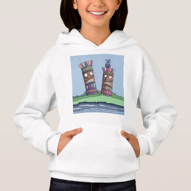 Tiki Bird Plum Hoodie (Vorderseite)