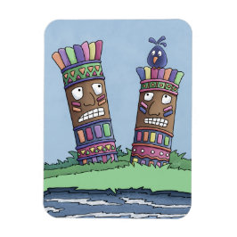 Tiki Bird Plum Magnet