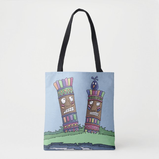 Tiki Bird - Plum Tote Bag (Vorderseite)