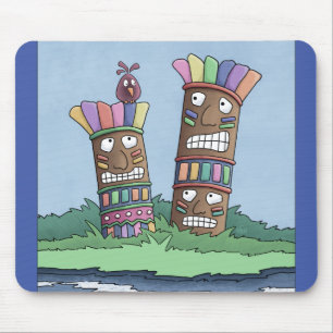 Tiki Bird Rosenknospe Mouse Pad Mousepad