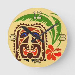 Tiki Club Clock Runde Wanduhr