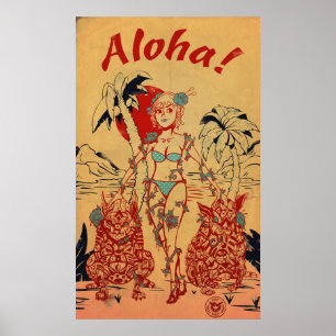 Tiki Dogs Poster