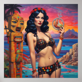 Tiki Dream Beach Daydream - Ken Gage Art Poster