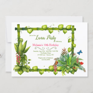 Tiki Frame Birthday Party Einladung