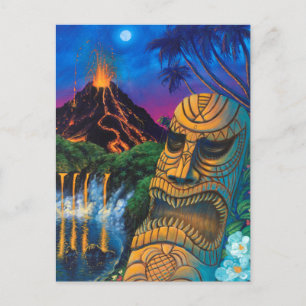 Tiki God Postcard Postkarte