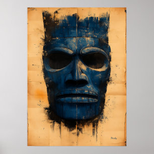 Tiki Guardian Mask - Polynesisches spirituelles Sy Poster