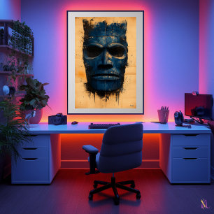 Tiki Guardian Mask - Polynesisches spirituelles Sy Poster