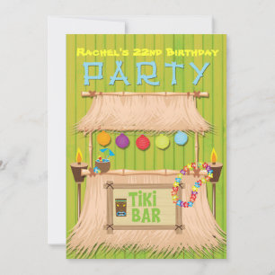 Tiki Hawaiian Tropical Summer Party Einladung