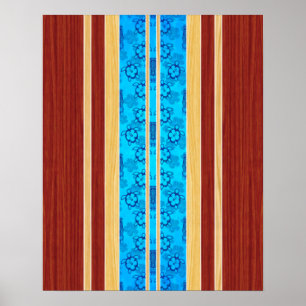 Tiki Hawaiianisches Surfbrett aus Kunstholz Poster