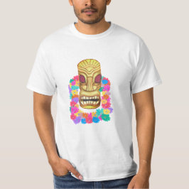 Tiki Head Hawaiian Lei T-Shirt
