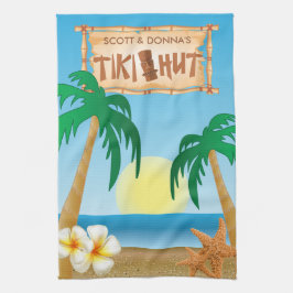 Tiki Hut Summer Design Handtuch