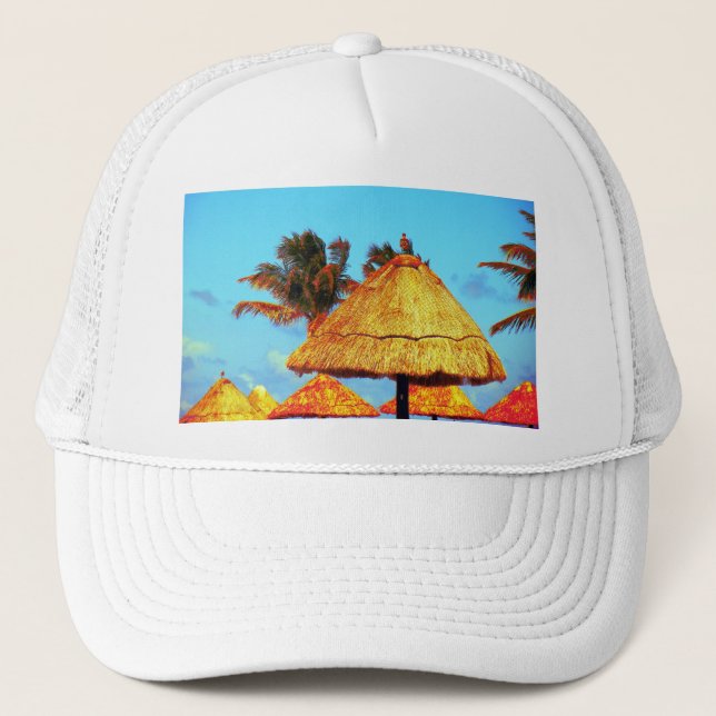 ~Tiki Huts~ HAT Truckerkappe (Vorderseite)