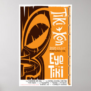 Tiki Kon: Auge des Tiki-Posters (Geschlossenes Aug Poster