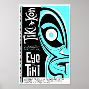 Tiki Kon: Auge des Tiki-Posters (offenes Auge) Poster